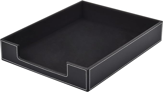 Leather Letter Tray, Office Supplies Desk Organizer by XNONE