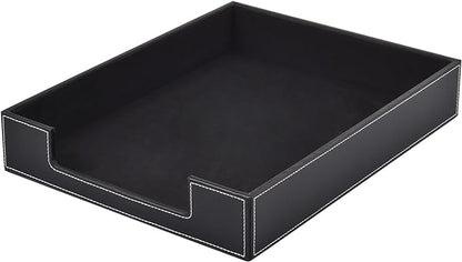 Leather Letter Tray, Office Supplies Desk Organizer by XNONE