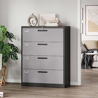 Letaya 4 Drawer Lateral Metal Filing Cabinet - Image 2