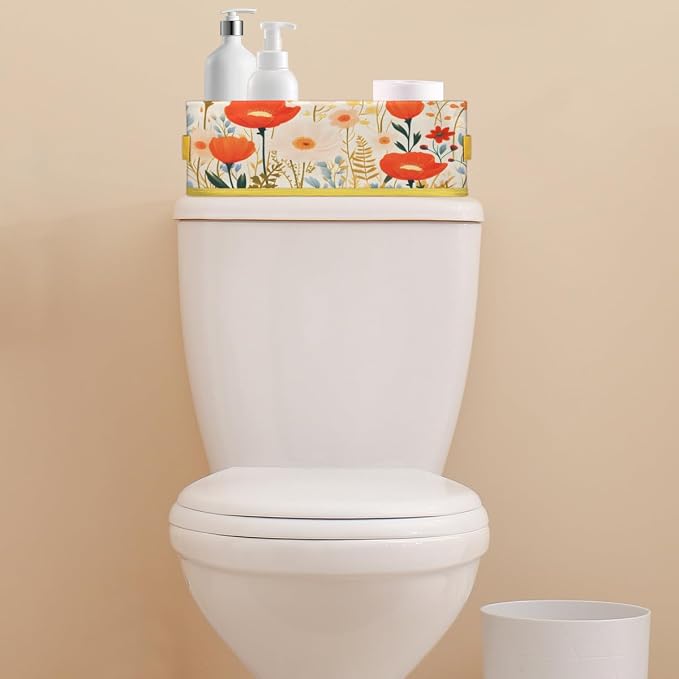 Spring Flowering Plants Bathroom Storage Basket, Foldable - Image 7