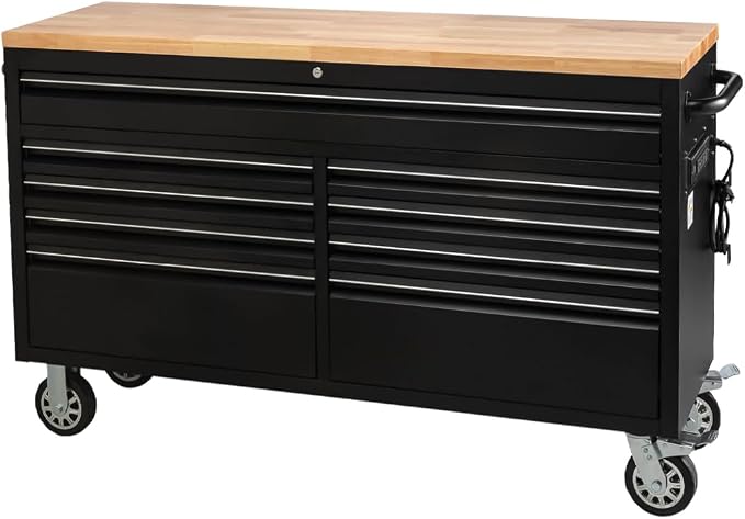 61-Inch Heavy-Duty Rolling Tool Chest & Mobile Workbench by GarveeTech