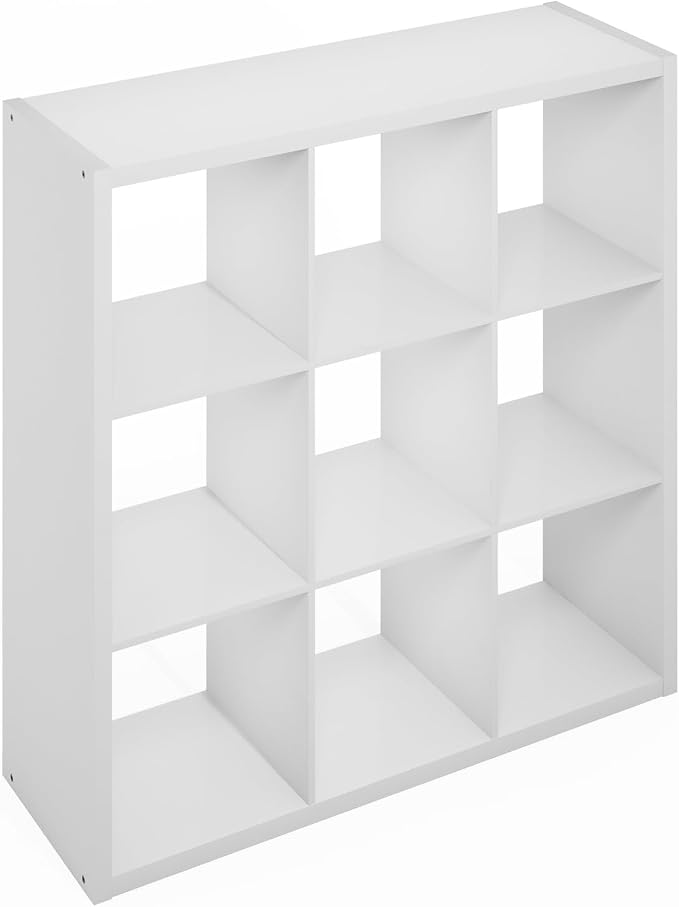 Furinno Simple Cube Storage Organizer, 9-Cube Display Shelf, Open Back Shelving - Image 7