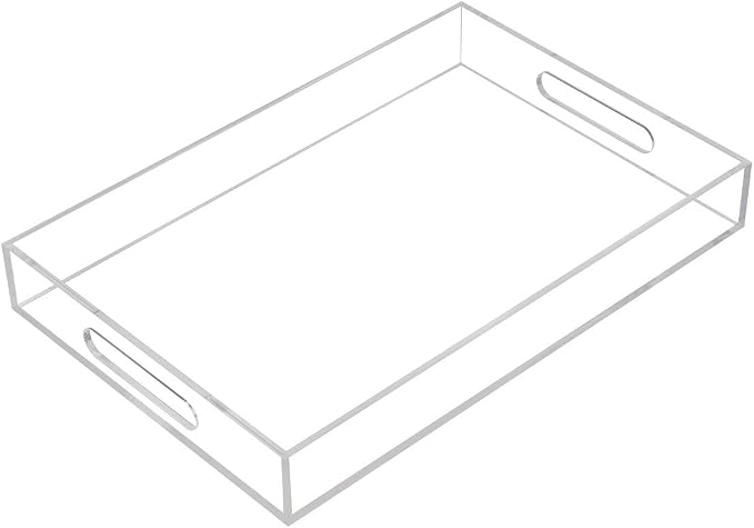 Clear Sturdy Acrylic Serving Tray by KEVLANG