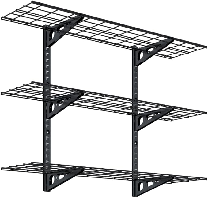 FLEXIMOUNTS 3 Tier 1x4ft Garage Storage Wall Shelving, 12x48inch per Shelf by FLEXIMOUNTS