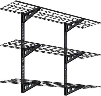 FLEXIMOUNTS 3 Tier 1x4ft Garage Storage Wall Shelving, 12x48inch per Shelf by FLEXIMOUNTS