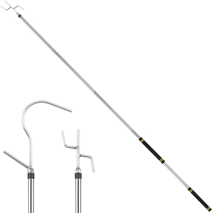 Clothes Hook Pole Heavy Duty, 32 to 80In Retail Clothing Hook Pole | Extra Long by Frebuta
