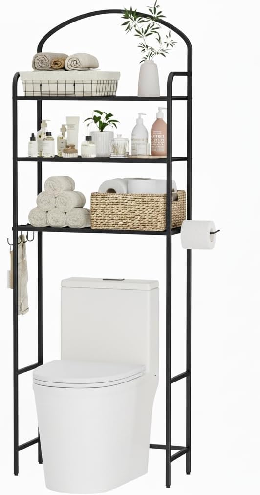3 Tier Over The Toilet Storage Rack, Bathroom Organizer | Toilet Storage by Cerlyunzan