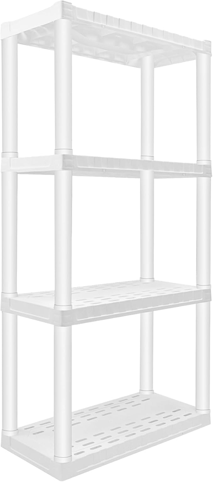 Oskar 4-Tier Storage Shelf, Heavy Duty Shelving Unit, 400 lbs, Laundry Room by Koolatron