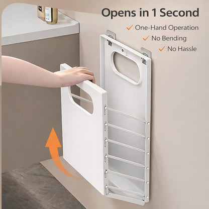 Wall Mounted Laundry Basket, Foldable Slim Hamper - Image 6