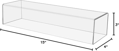 Marketing Holders Acrylic Retail Tray One Compartment Clear 15 Inch Wide x 4.5 - Image 7