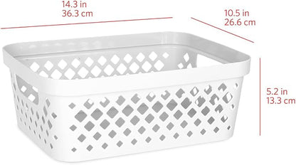 Glad Plastic Storage Basket Set, Value Pack of 6 | Open Storage Bins - Image 5