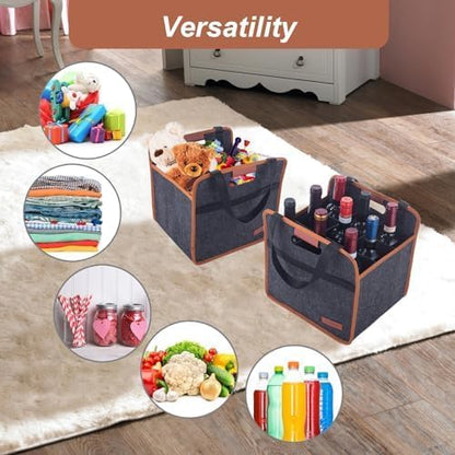 2 Pack 9 Bottle Wine Tote Bag, Insulated Thermal Padded Wine Carrier Tote - Image 5