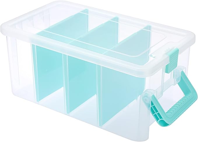 BTSKY Clear Plastic Dividing Storage Box by BTSKY