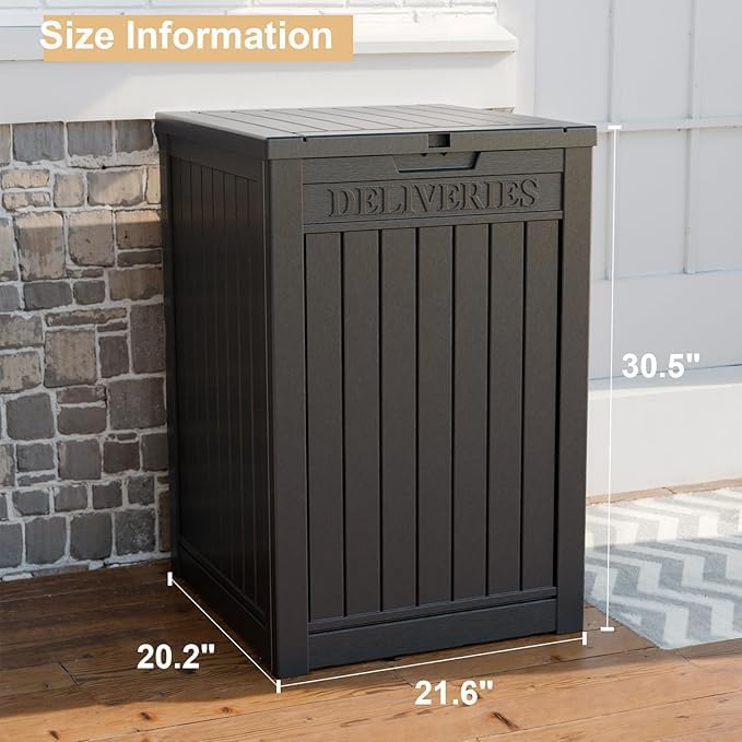DRATO 48 Gallon Package Delivery Box, Large Lockable Storage Box, Double-Wall - Image 4