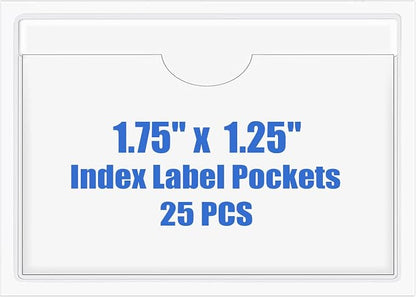 Origin-Joy 25 PCS Self-Adhesive Index Label Pockets by Origin-Joy