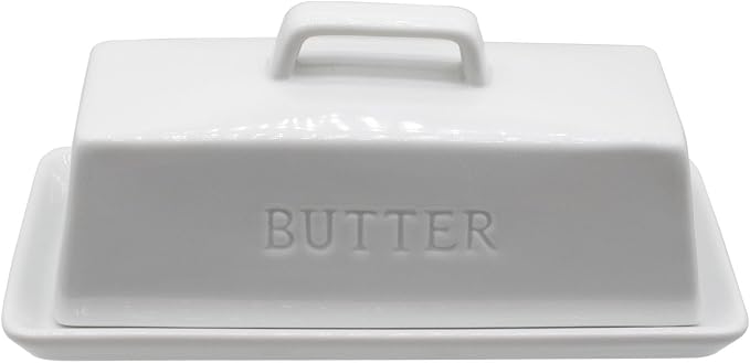 Ceramic Butter Dish With Lid for Countertop, Covered Butter Holder With Lid by Unknown
