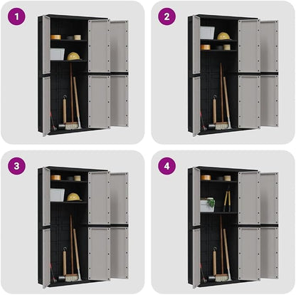 Outdoor Storage Cabinet, Large Polypropylene Tool Organizer - Image 9
