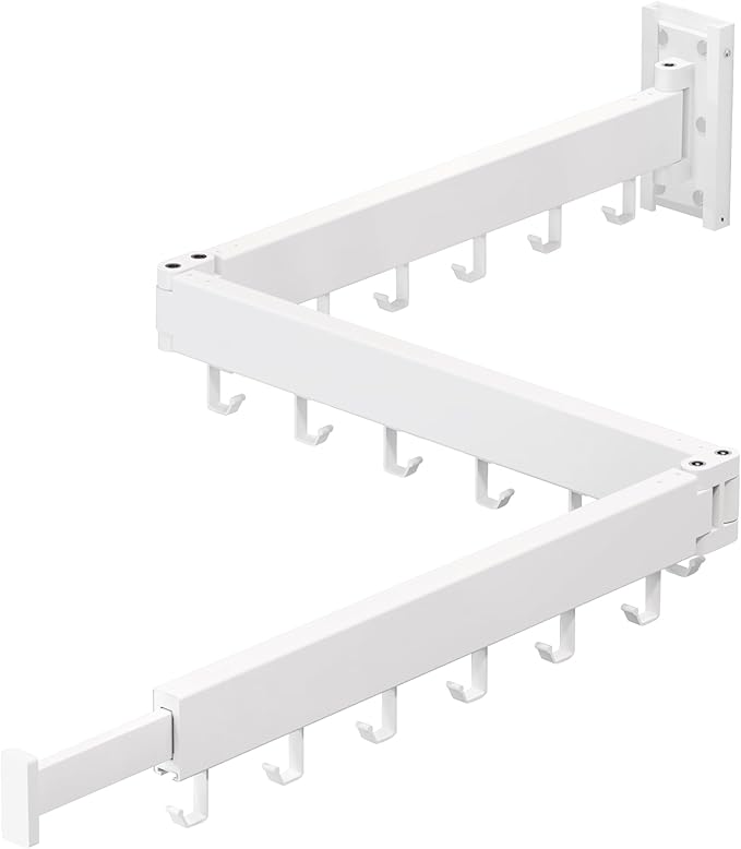 Clothes Drying Rack, Laundry Space Saver Wall Mounted, Retractable, Collapsible by ZdwCyl