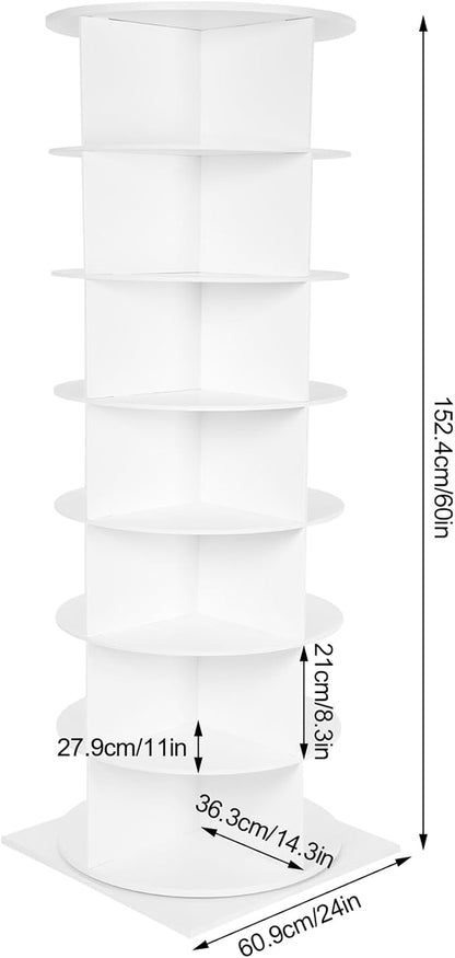 Rotating Shoe Rack, Free Standing Vertical Handbag Rotate Display Storage - Image 3