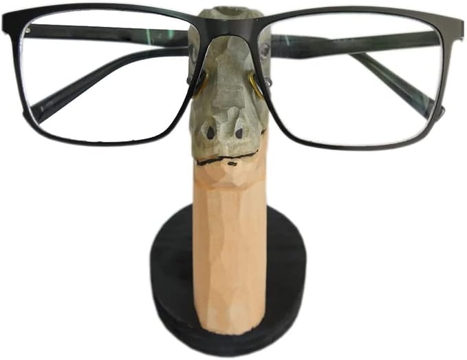 Red Dollar Handmade Wood Carved Animal Eyeglass Holder, Cute Sunglasses Display - Image 2