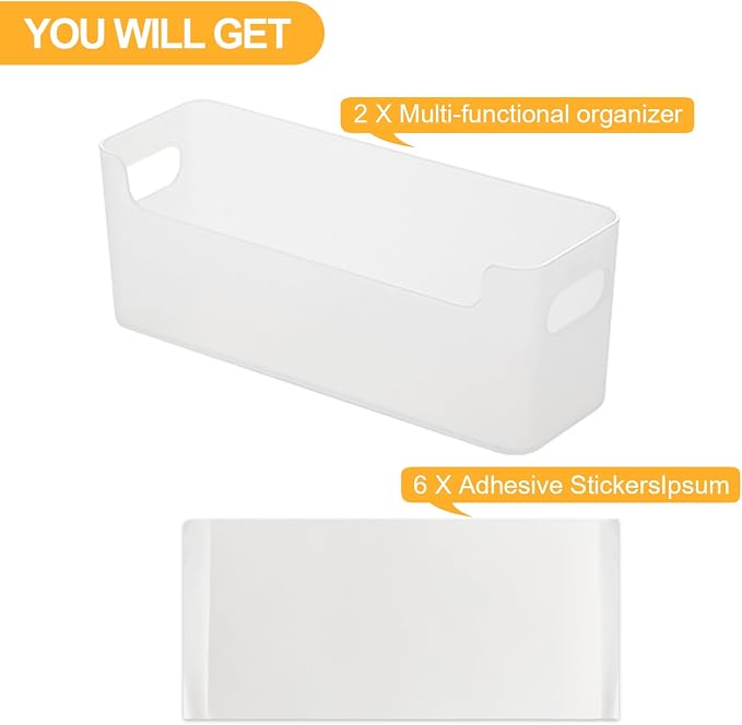 2 Pack Cabinet Organizer Storage, Adhesive Over Cabinet Door Organizer - Image 2