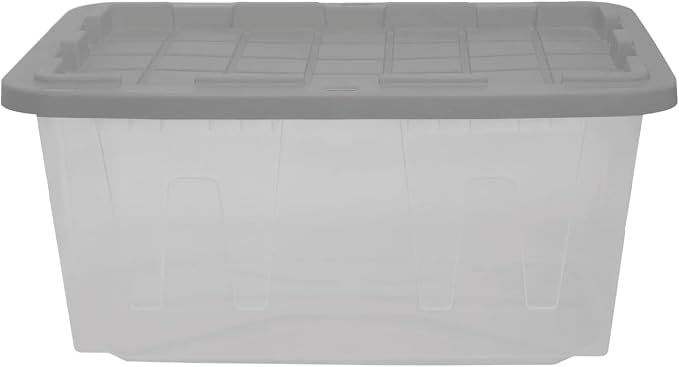 CX BLACK & YELLOW, 27-Gallon Heavy Duty Clear Storage Container & Snap-Tight Lid - Image 6