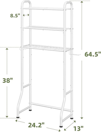 Simple Trending Over The Toilet Storage Rack, Metal 3 Tier Bathroom Organizer - Image 7