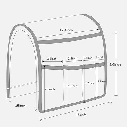 NB Sofa Armrest Organize remote holder bedside caddy organizer - Image 7