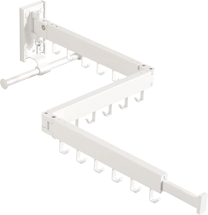 BOQORAD Wall Mounted Clothes Hanger Rack, Clothes Drying Rack, Laundry Drying by BOQORAD
