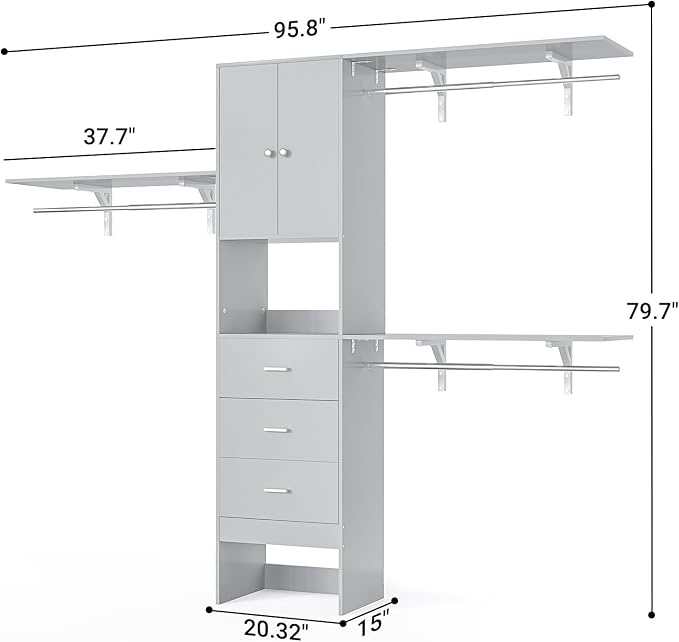 Armocity 96 Inches Closet System - Image 3