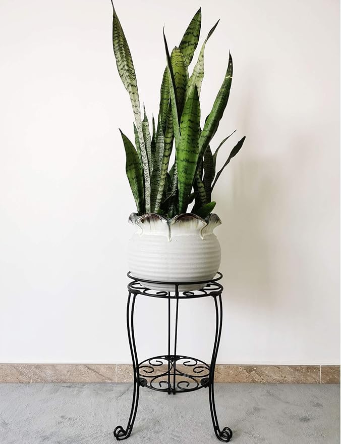 TREEZITEK 11.8 inches Diameter Tall Metal Plant Stand - Image 2