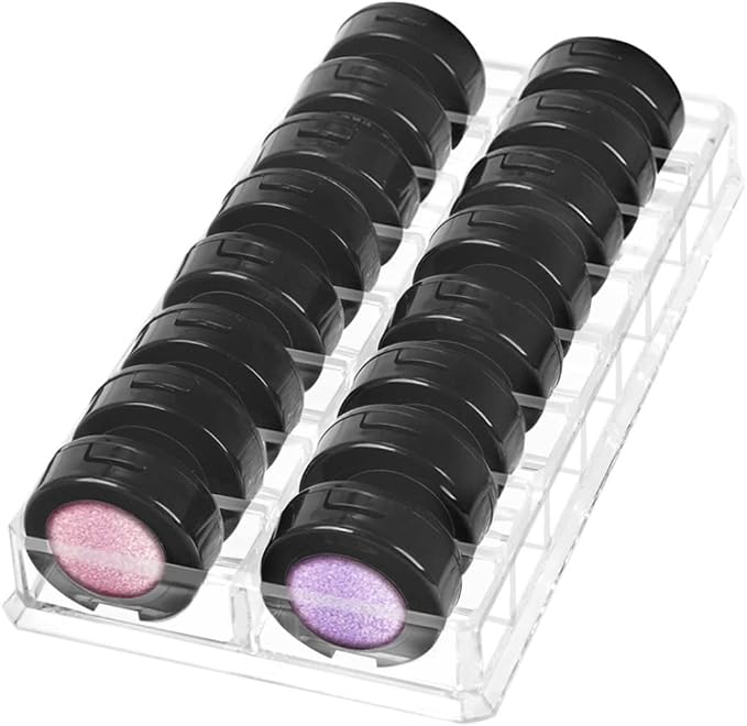 Acrylic Eyeshadow Makeup Organizer 16 Space Cosmetic Storage Container Clean - Image 4