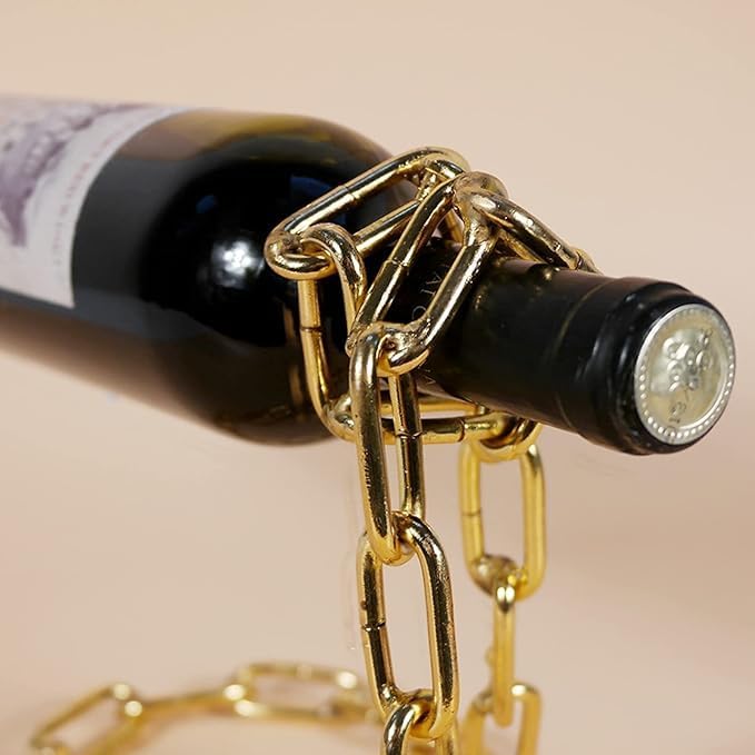 Magic Rope Wine Rack, Creative Metal Chain Suspension Floating Illusion Wine - Image 5