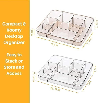 SUNFICON Makeup Tray Organizer Cosmetic Display Case Office Stationery Storage - Image 12