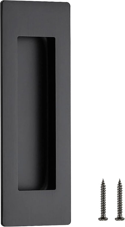 Ravinte 1 Pack Black Sliding Closet Door Handles Black Flush Pulls 4.72in by Ravinte