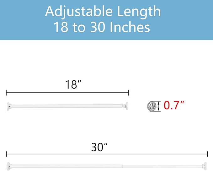 TYRON Small Thin Skinny Closet Rod - Image 5