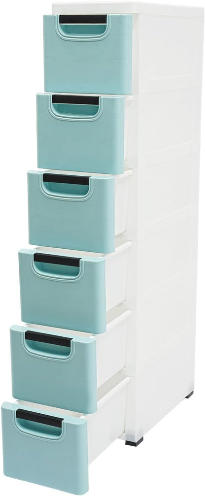 6 Drawers Storage Cabinet for Narrow Space and Home Office, Slim Rolling - Image 6