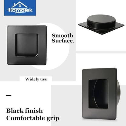 HOMOTEK 2-3/4 Inch Square Recessed Sliding Closet Door Finger Pulls, Inner Dia - Image 4