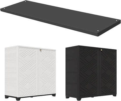 HOMSPARK Metal Shelf 34”x15”x34” Indoor/Outdoor Storage Cabinet - Image 2
