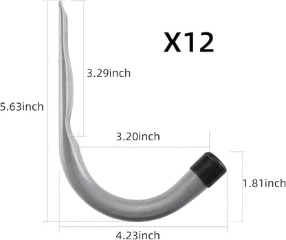 HOME MASTER HARDWARE 12 Pack 4-Inch Heavy Duty Garage Storage Wall Hooks - Image 6