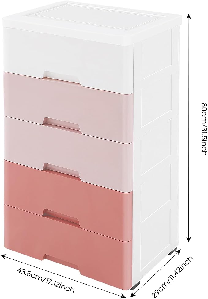 Plastic Drawers Dresser Storage Cabinet - Image 2