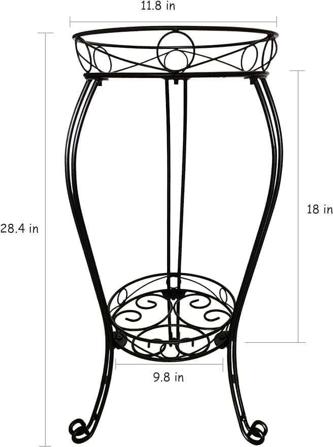 TREEZITEK 28.4 inches Tall Metal Plant Stand 11.8 Dia - Image 4