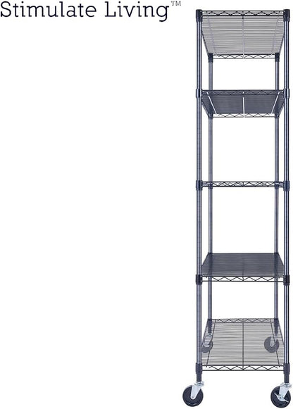36"x18"x72" Prime Heavy Duty Black 5-Tier Wire Shelving NSF 4000 LBS MAX - Image 9