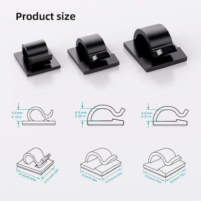 100 PCS Adhesive Cable Clips Cord Organizer, Wire Holder - Image 3