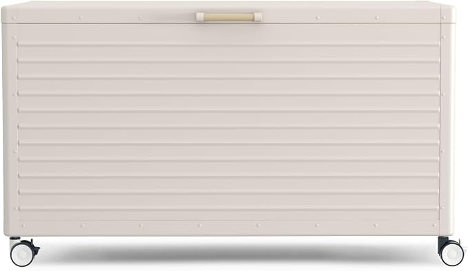 MIRADOR 134 Gallon Outdoor Storage Box Waterproof, Metal Deck Box by Mirador