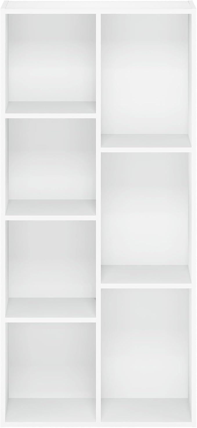 Furinno LUDER Book Shelf, 7-Cube Bookshelf, 9.4 x 19.5 x 41.7, - Image 10