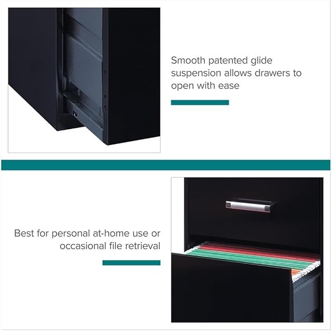 Scranton & Co 27.32" H x 18" D 3-Drawer Modern Metal Filing Cabinet - Image 9