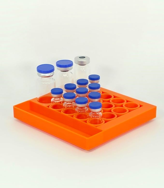 Vial Holder for Refrigerator Use | Home Vial Organizer Tray for Peptide– by Unknown