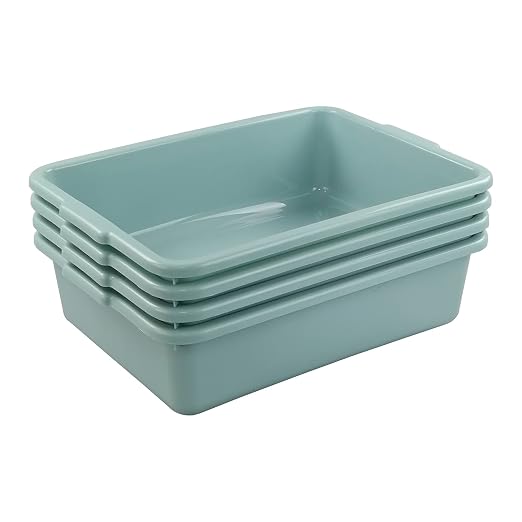 Xyskin 13 L Plastic Commercial Bus Tubs, Large Utility Tote Bus Box by Xyskin