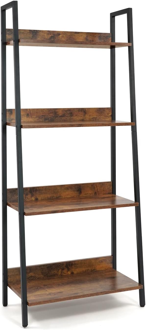 CAPHAUS 4 Tier Ladder Bookshelf, 24 Inch Width Free Standing Shelf, Bookcase - Image 9